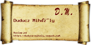 Duducz Mihály névjegykártya